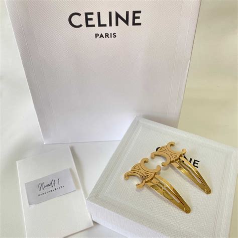 celine triomphe hair clip